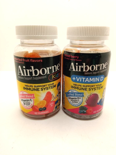 *PICS* LOT Airborne Kids Gummies & ADULT MIXED BERRY GUMMIES Vitamin Immune