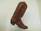 Texas Brand Brown Leather Western Cowboy Boots Mens Size 10.5 D