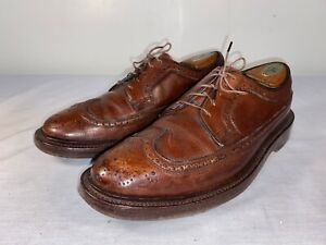 Florsheim Imperial Wingtip Dress Shoes Men's Brown Leather Lace-up V Cleat  US 8