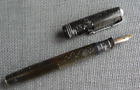 New ListingVintage Parker Vacumatic Fountain Pen Metal Plunger Striped Jewels Black #1852