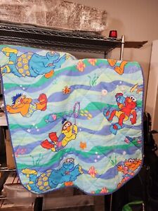 Vintage Sesame Street Elmo Crib Bedding blanket throw