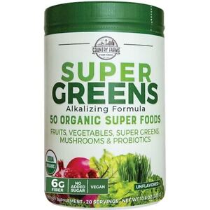 Country Farms Super Greens - Unflavored 10.6 oz Pwdr