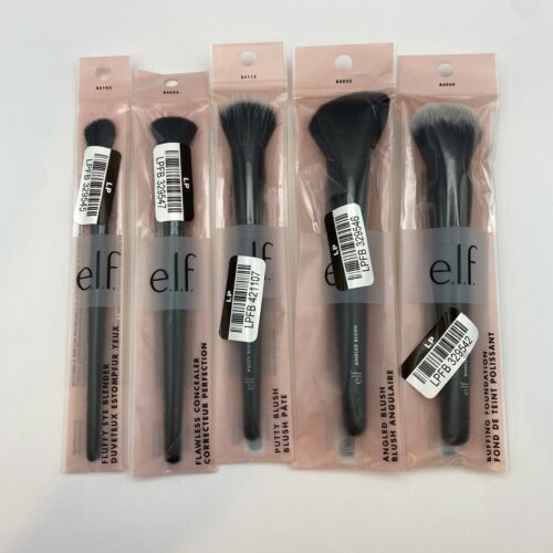 ELF Makeup Brushes Set of 5 - Eyeshadow, Concealer, Blush, Foundation Brushes