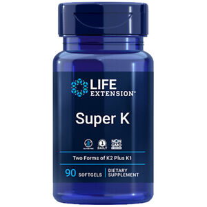 Super K with Advanced K2 Complex (MK-7) 90 gels Life Extension