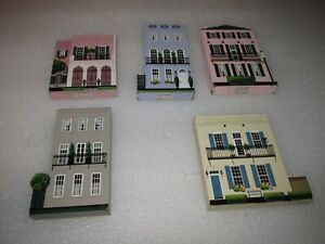 Sheila's Collectibles LOT of 5 Charleston S.C. South of Broad 1997 wooden houses