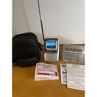 Vintage Portable Casio TV-970B - Battery Operated Pocket TV w/Carrying Pouch