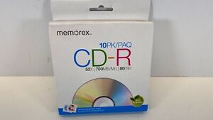 Memorex CD-R Discs 52x 10 pk New In Box