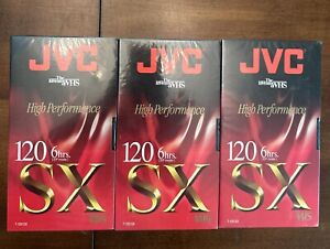 3 JVC Blank VHS  6 Hours Sealed #14 0004