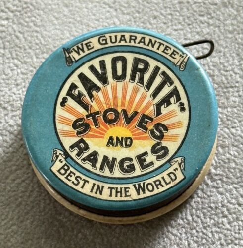 Antique Favorite Stoves and Ranges Celluloid Advertising Tape Measure