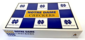 Vtg 1994 NCAA NOTRE DAME Fighting Irish Checkers Game Blue & Gold Helmets, etc.