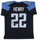 Derrick Henry Authentic Signed Navy Pro Style Jersey Autographed BAS Witnessed