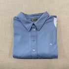 J Lindeberg Golf Polo Shirt Mens Blue Casual Short Sleeve Logo Stretch XL