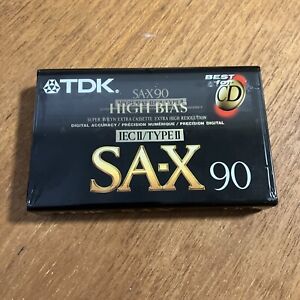 TDK SA-X 90 High Bias IEC II / Type II Blank Cassette Tape New SEALED