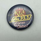 Vintage KYA FM 93.3 Pinback Stereo Oldies Radio Station Promo Button Badge Pin