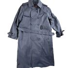 Nordstrom Trenchcoat Mens 40R Wool Lining Outdoors Formal Casual Walking