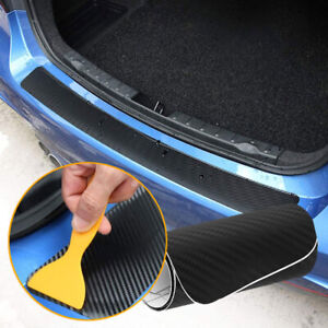 Car Accessories Rear Bumper Protector Guard Trim Cover Carbon Fiber Sticker+Tool (For: 2023 Kia Sportage)