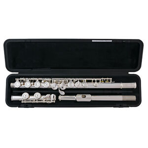 Yamaha YFL 222 Silver Student Flute Offset G, Footjoint C with Hard Case + Bag