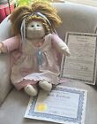 Vtg Double Signed Xavier Roberts Little People Soft Sculpture Cabbage Patch Doll