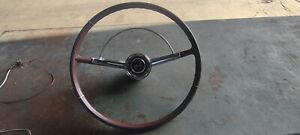 New Listing1965 1966 Chevy Chevrolet Red Impala Steering Wheel w/ Horn Ring & Button