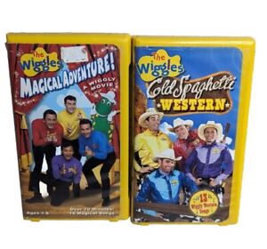 The Wiggles: COLD SPAGHETTI WESTERN & MAGICAL ADVENTURE VHS Hard Clamshell Cases