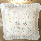 Vintage 1989 Heart Pillow Candlewicking Embroidery Kit  Candamar Designs #80137