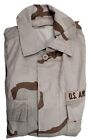 Used Military 3 Color Desert BDU Uniform Shirt Coat Camo Small Short