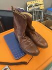 Justin 3163 Men's 12 D Brown Marbled Leather Ropers Western Cowboy Riding Boots