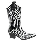 Womens Western Rain Boots Zebra Print Cowgirl Rubber Waterproof Any Size 5-10