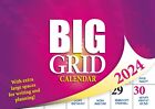 2024 Large Grid Big Print Easy 2 See Wall Calendar by Bartel BP402 NEW