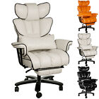 Big Tall Executive Task Chair Leather  High Back Office Desk Chair with Footrest