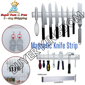 Magnetic Knife Holder Tool Bar Wall Mount Storage Utensil Kitchen Rack 16 Inches