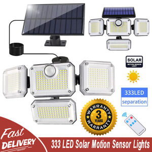 333 LED Solar Lights Outdoor 3000LM Waterproof Motion Sensor Security Wall Lamp