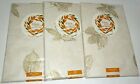 FALL Vinyl Tablecloth Assortment  FALL LEAVES [Your Choice] Cream w/ Gold Leaves