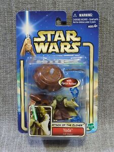 Star Wars Attack Of The Clones #23 Yoda Jedi Master Hasbro 2002 New