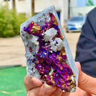 273G Natural Colorful Chalcopyrite Calci Crystal ClustRare Mineral Specimen