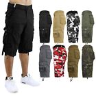 Mens Vintage Cargo Utility Shorts Includes belt Perfect for Camping and Hiking