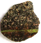 Granite  Slab  - Pink - Green - Black - Quartz Flecks - 115 Gms - Michigan - End