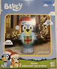 5' Gemmy Bluey Airblown Yard Inflatable Lights Up With Present Christmas 2023