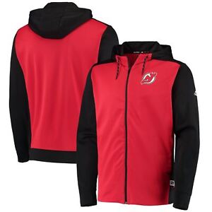 [DN2830] Mens Adidas NHL New Jersey Devils Full Zip Hoodie