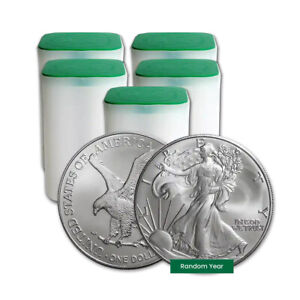 Lot of 100 - 1 oz Silver Eagle Coin BU - Random Year - US Mint Silver