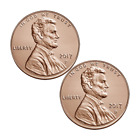 2017-P&D Lincoln Shield Cent - Two Penny Set - BRILLIANT UNCIRCULATED - SHARP!!
