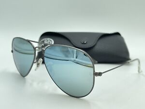 Ray Ban RB3025 029/30 58mm AVIATOR Silver Mirror/ Gunmetal AUTHENTIC ITALY