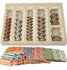 Coin Counter Sorter Money Tray – Bundled with 64 Coin Roll Wrappers Bundle – 6 C