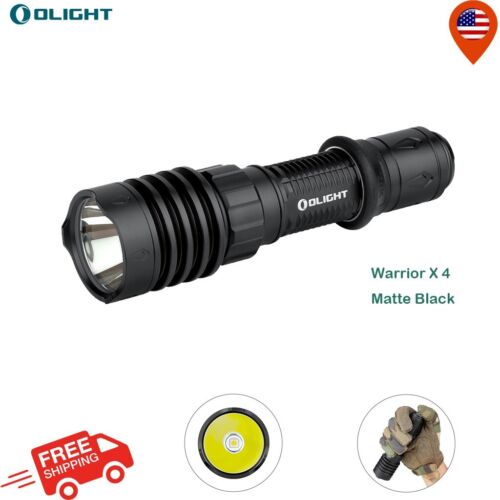 Olight Warrior X 4 Rechargeable Tactical Flashlight with Holster 2600 Lumens