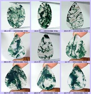 Natural African Moss Agate Cabochon Loose Gemstone For Jewelry