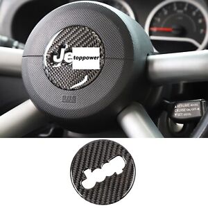 For Jeep Wrangler JK 2007-2010 Steering Wheel Cover Trim Real Carbon Fiber 1PCS