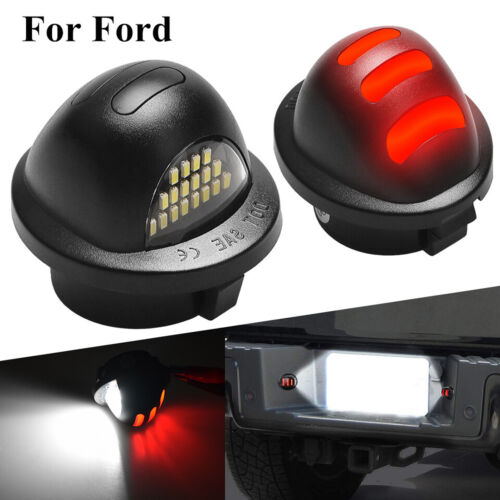 2 For Ford F150 F250 F350 Accessories RED TUBE LED Rear License Plate Tag Light (For: 2003 Ford F-250 Super Duty)