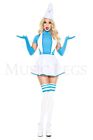 Music Legs Sexy Blue Buddy Woman's Costume Halloween Gnome Whimsical   70887