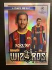 Lionel Messi FC Barcelona 2020 Topps Merlin Wizards Of The Pitch Refractor
