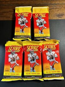 2021 Panini Score NFL Football Fat Value Pack Cello Lot of 5 NEW FACTORY SEALED